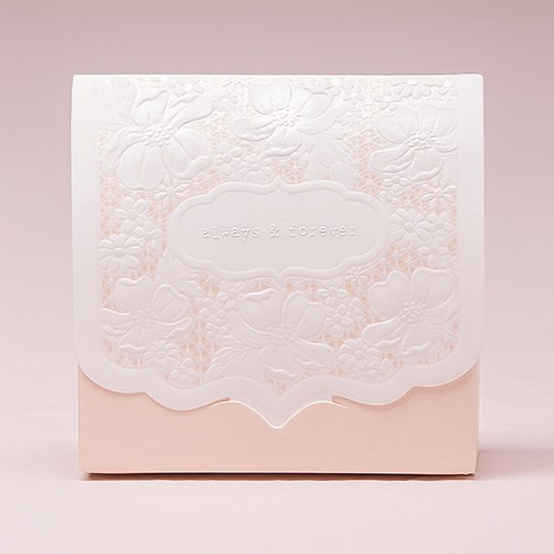 Lace Favor Boxes in Blush Pink Lace Favor Boxes in Blush Pink