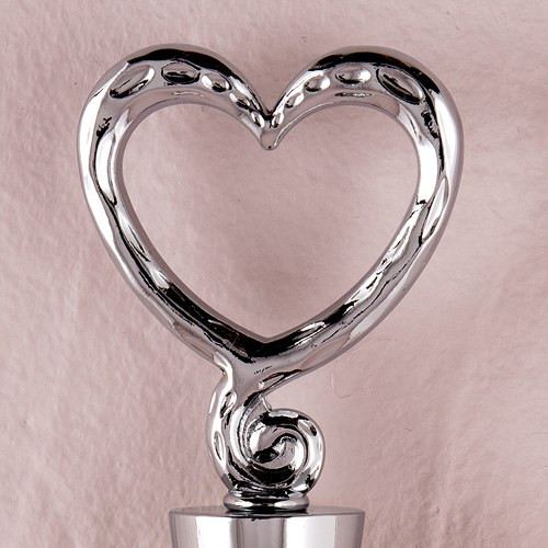 Heart Bottle Stopper Favors - Silver Heart Bottle Stopper Favors - Silver
