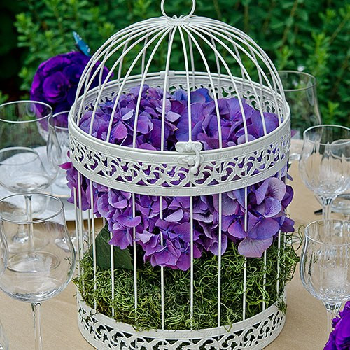 Round Decorative Birdcage in Ivory Round Decorative Birdcage in Ivory