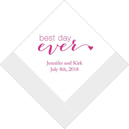 Best Day Ever Personalized Napkins Best Day Ever Personalized Napkins