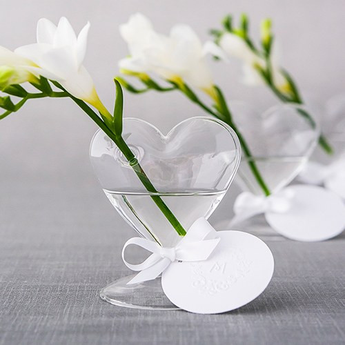 Clear Glass Heart Vases Clear Glass Heart Vases