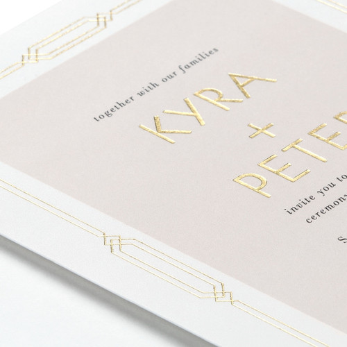 Art Deco Wedding Invitations - Geo Frame
