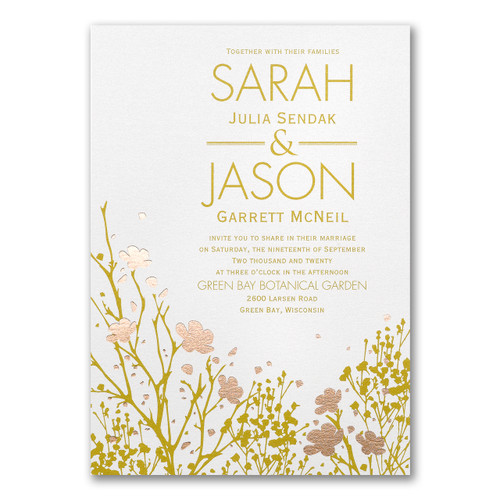 Garden Wedding Invitations - Botanical Garden