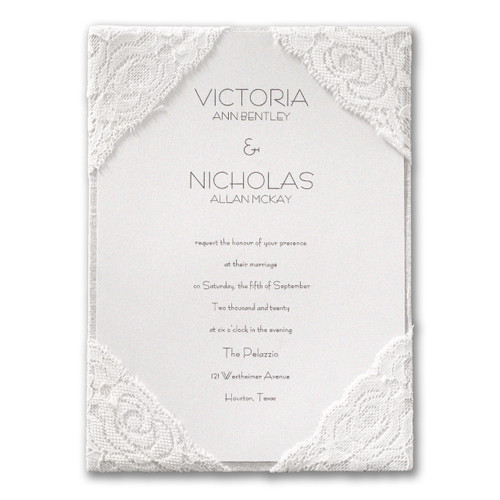 Lace Wedding Invitations - Victorian Lace