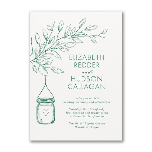 Mason Jar Wedding Invitations