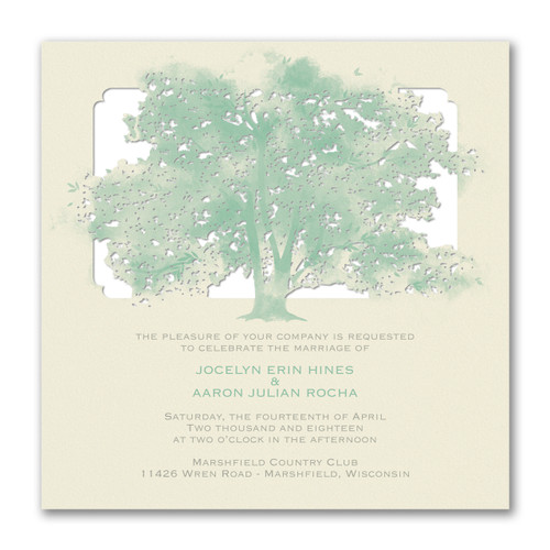 Tree Wedding Invitations - Leafy Lace