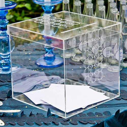 Acrylic Wedding Wish Box - Wishing Well - Circle of Love Acrylic Wedding Wish Box - Wishing Well - Circle of Love