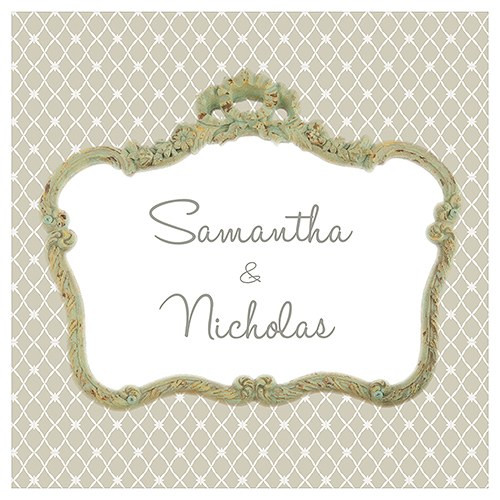 Vintage Cake Topper - Vintage Frame - Acrylic Vintage Cake Topper - Vintage Frame - Acrylic