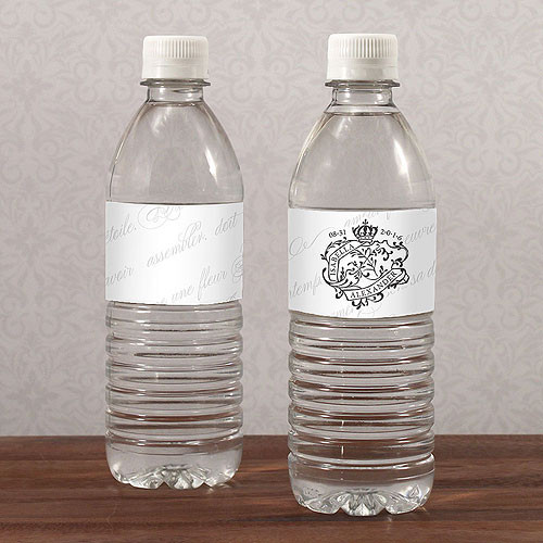 Personalized Water Bottle Labels - Parisian Love Letter Personalized Water Bottle Labels - Parisian Love Letter