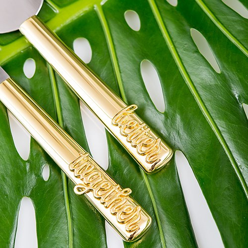 Cake Serving Set in Gold - Better Together Cake Serving Set in Gold - Better Together