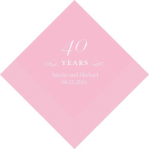 40 Years Personalized Napkins - Custom Printed 40 Years Personalized Napkins - Custom Printed