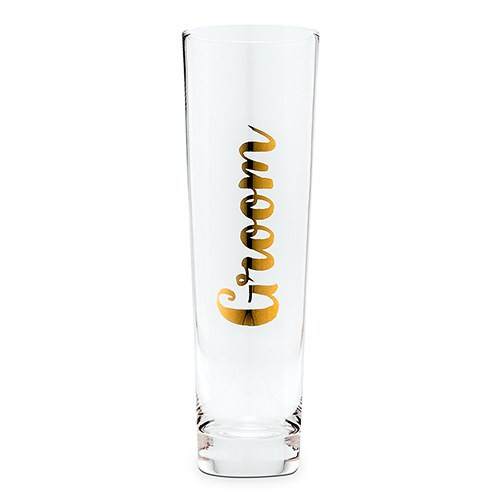 Groom Champagne Flute in Gold Groom Champagne Flute in Gold