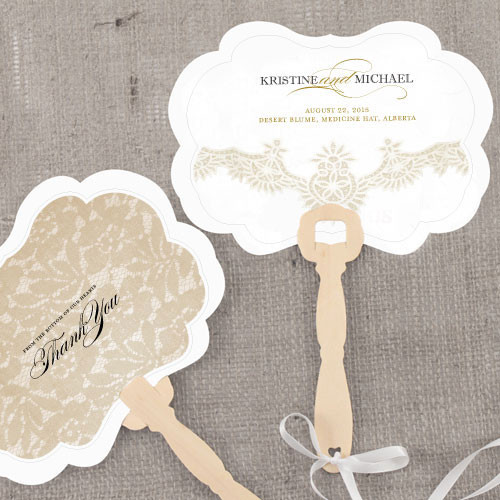 Personalized Hand Fans - Vintage Lace Personalized Hand Fans - Vintage Lace