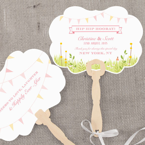 Personalized Hand Fans - Charming  Personalized Hand Fans - Charming