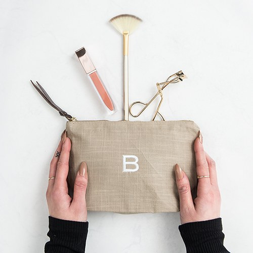 Napa Linen Cosmetic Bag - Bridesmaid Gift Napa Linen Cosmetic Bag - Bridesmaid Gift