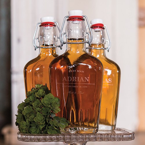 Personalized Glass Hip Flask - Old School - Groomsmen Gift  Personalized Glass Hip Flask - Old School - Groomsmen Gift