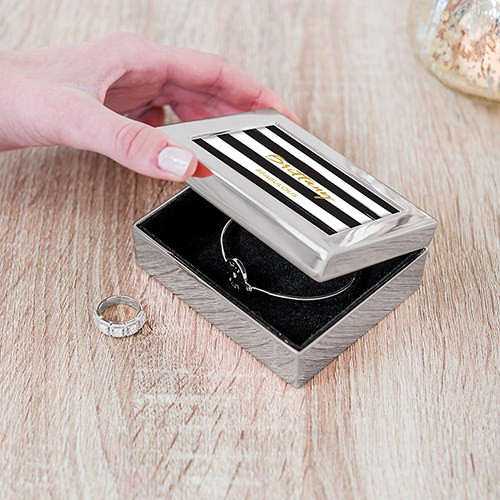 Personalized Jewelry Box - Striped Personalized Jewelry Box - Striped