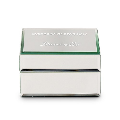 Personalized Mirrored Jewelry Box - Everyday I'm Sparklin'  Personalized Mirrored Jewelry Box - Everyday I'm Sparklin'