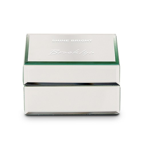 Personalized Mirrored Jewelry Box - Shine Bright Personalized Mirrored Jewelry Box - Shine Bright