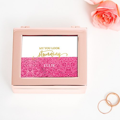 Personalized Jewelry Box - Glitter Foil Personalized Jewelry Box - Glitter Foil