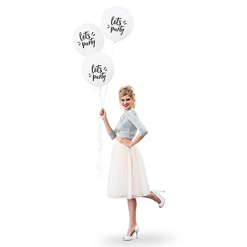 White Round Wedding Balloons - 17" - Let's Party White Round Wedding Balloons - 17" - Let's Party