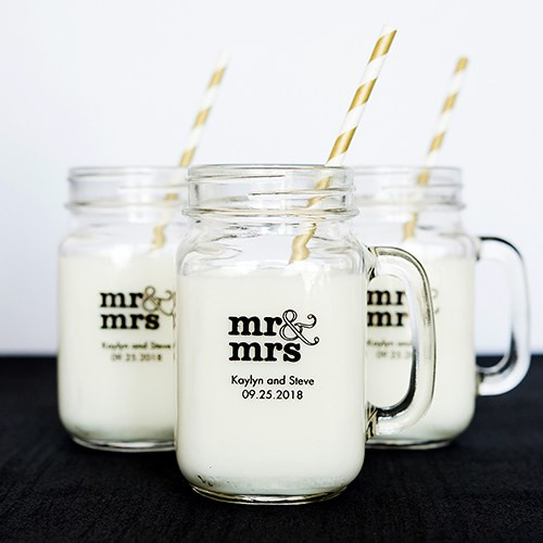 Personalized Mason Jar Mug Favors Personalized Mason Jar Mug Favors