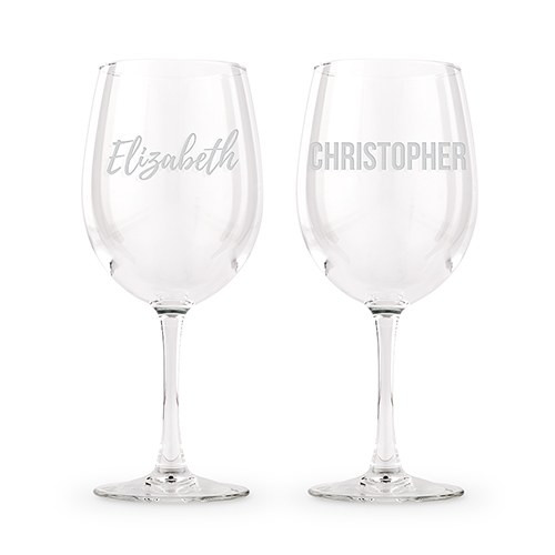 Personalized Wedding Toasting Glasses - Monogram Engraving Personalized Wedding Toasting Glasses - Monogram Engraving