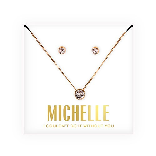 Swarovski Crystal Earrings & Necklace - Bridesmaid Gift - Couldn't Do It Swarovski Crystal Earrings & Necklace - Bridesmaid Gift - Couldn't Do It