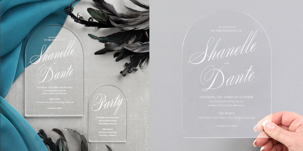acrylic wedding invitations
