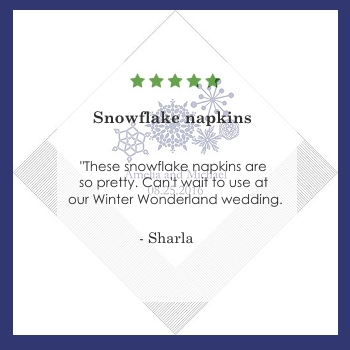 personalized snowflake napkins