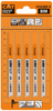 CMT JT101BIF-5 BiMetal Fine Cut Straight Jigsaw Blades, 15 TPI, 3-1/4", 5-Pack