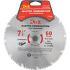 Do It 410251DB Steel Tooth Master Combination Fine Finishing Saw Blade, 60T x 7-1/4"