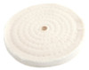 Forney 72040 Cotton Buffing Wheel, Spiral Sewn, 1/2" Face Width, 6" Diameter