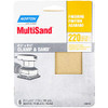 Norton Abrasives Sandpaper Sheet, Multisand 220 Grit Sandpaper, Very Fine Sanding Sheet, Pack Of 6 Sanding Sheets