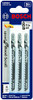 Bosch T244D3 JigSaw Blades, 4", 6 TPI, 3-Pack