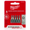 MILWAUKEE ELEC TOOL 48-32-4621 1" #1 SQ Insert Bit (5 Pack)