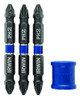 IRWIN 1903513 Impact 4pc. Double-Ended Screwdriver #2 Phillips Power Bit Set with Magnetic Screw Hold