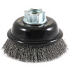 Forney (72826) Crimped Wire Cup Brush 3" D X 5/8" Coarse Steel 13000 rpm