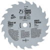 Vermont American 26493 Steel Chisel Tooth Saw Blade, 20T x 7-1/4"