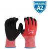 Milwaukee 48-73-7921 Medium Red Latex Level 2 Cut Resistant Insulated Winter Dipped Work Gloves