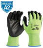 Milwaukee 48-73-8920 Small High Visibility Level 2 Cut Resistant Polyurethane Dipped Work Gloves