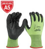 Milwaukee 48-73-8950 Small High Visibility Level 5 Cut Resistant Polyurethane Dipped Work Gloves