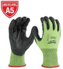 Milwaukee 48-73-8951 Medium High Visibility Level 5 Cut Resistant Polyurethane Dipped Work Gloves