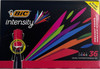 BIC 36434 Intensity Chisel Tip Colored Permanent Markers - 36 pack