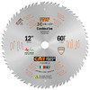 CMT 256.060.12 ITK Combination Saw Blade, 12" x 60T x 1"