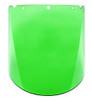 MSA 10115854 V-Gard Polycarbonate Visor, Molded, Antifog/Antiscratch Coating, 10.375" x 17" x 0.98", Green Tint