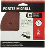 PORTER-CABLE (735500605) 5-Inch 60 Grit Five-Hole Hook & Loop Sanding Discs (5-Pack)