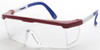 Liberty Glove & Safety 1712C ProVizGard Guardian Protective Eyewear, Clear Lens, Red/White/Blue Frame (Case of 12 Pairs)