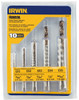 Irwin Industrial Tools 11117 Pouched Spiral Flute Screw Extractors with Cobalt Drill Bits Set, 10-Piece