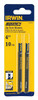 Irwin Tools 3071410 U Shank 4" 10 TPI Carbon Milled Jig Saw Blades, 2-Pack